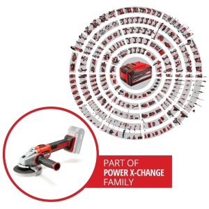 Polizor unghiular cu acumulator profesional Einhell AXXIO 18/125 Q Li-Solo Power X-Change (18 V, 700 W, O disc 125 mm, adancime de taiere 33 mm, fara perii, canelura de fixare rapida, fara roata de taiere, fara baterie) - Img 2