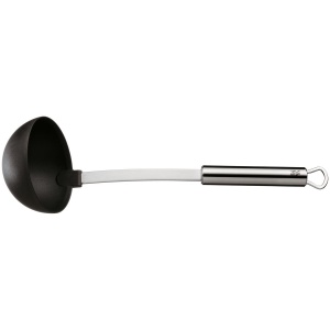 Polonic supa WMF Profi Plus 30 cm, polonic de sos cu lingura de plastic, otel inoxidabil Cromargan partial mat, ideal pentru oale acoperite