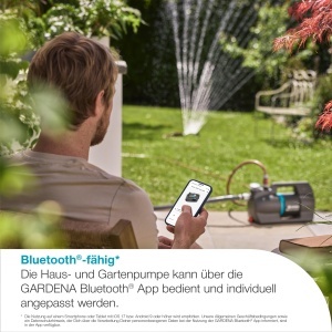 Pompa de apa GARDENA Haus- Gartenautomat 5000 SilentComfort, Bluetooth, 36 economie energie - Img 2