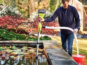 Pompa de ploaie fara fir RYOBI 18 V ONE+ RY18STPA-0 (debit de pana la 3.360 l/h, inaltime de refulare de pana la 7 m, compartiment pentru baterii protejat de apa (clasa de protectie IPX7), fara baterie si incarcator) - Img 2