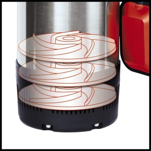 Pompa submersibila de presiune Einhell GC-PP 900 N (900 W, debit maxim 6.000 l/h, adancime maxima de imersie 7 m, carcasa din otel inoxidabil, intrerupator plutitor, 2 ochiuri de suspensie) - Img 4