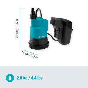 Pompa submersibila Gardena 20002 18V P4A, 2000 lh, 2 bar, fara acumulator - Img 4