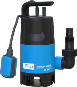 Pompa submersibila pentru apa murdara Gude GS 4002 P (400 W, 7500 l/h, inaltime de livrare max 5 m, adancime de imersie max 4 m, roata Noryl, cablu de conectare de 10 m, intrerupator flotant reglabil variabil, protectie termica)