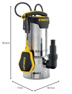 Pompa submersibila pentru apa murdara Stanley SXUP1100XDE, 1100 W, 16500 lh, inox - Img 4