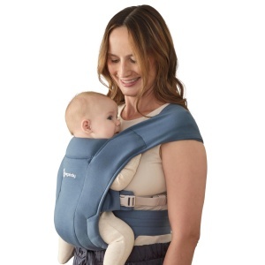 Portbebe Ergobaby Embrace, 0-12 luni, 3,2-11,3 kg, Albastru Oxford