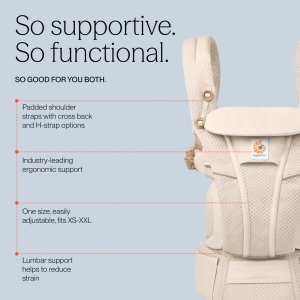 Portbebe Ergobaby Omni Breeze, 4 pozitii, 0-20kg, Natural Bej - Img 4