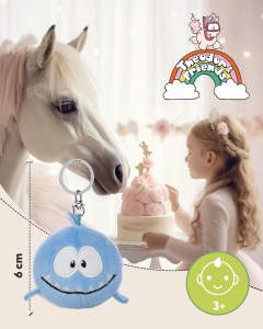Porte-chei din plus NICI Hai 6cm - 63105, albastru, cu design marin - Img 2