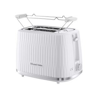 Prajitor de paine Russell Hobbs [pentru 2 felii] Eden (6 niveluri de rumenire, ridicare, dezghetare, reincalzire si oprire, sertar pentru firimituri, blat de chifle, alb) 27370-56 - Img 1
