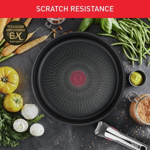 Preferinta Tefal Ingenio pe 15-tlg. Set de vase de gatit, set de oale stivuibile prin inductie, acoperire antiaderenta, semnal termic la temperatura ideala de prajire, potrivit pentru toate tipurile de aragaz, maner universal, L97495 - Img 6