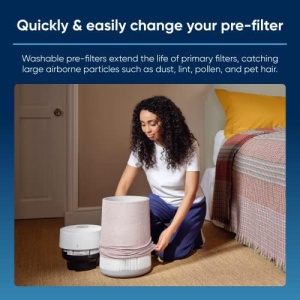 Prefiltru lavabil pentru purificator aer Blueair Blue Pure 3350i Max, roz, reutilizabil - Img 4