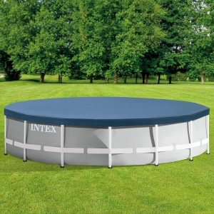 Prelata rotunda pentru piscina Intex 28031 O366 cm ventilatie si fixare stabila - Img 2