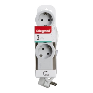 Prelungitor Legrand 694549 3 prize cablu 15m ultra-subtire albgri - Img 4