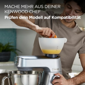 Presa de citrice Kenwood AT312, 600 ml, inox, alb - Img 3