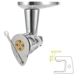 Presa de paste Kenwood Pasta Fresca KAX92 A0ME accesorii robot de bucatarie carcasa din otel inoxidabil incl insertie de paste din bronz pentru Macche - Img 1