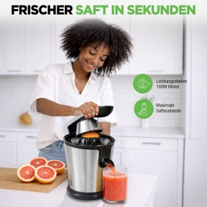 Presa electrica de citrice NutriChef 160 W din otel inoxidabil, cu sistem de lever - Img 3