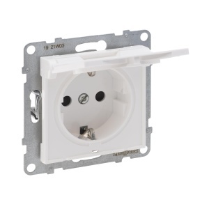 Priza cu clapeta Legrand SEANO, 16 A, 250 V, Ultraalb