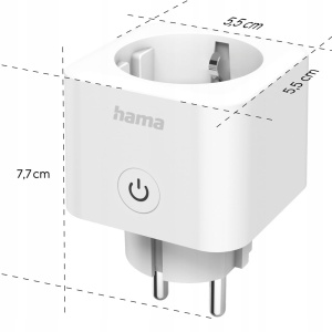 Priza inteligenta Hama WLAN Matter 3680W Control prin aplicatie si voce Alb - Img 6