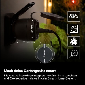 Priza Inteligenta OSRAM SMART ZigBee, IP44, 3680W, Neagra - Img 3