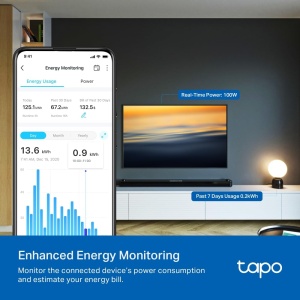 Priza Inteligenta TP-Link Tapo P110M cu Monitorizare Consum, Control Vocal - Img 3