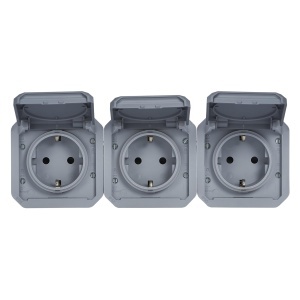 Priza Legrand Plexo New 069578L 3 module IP44IP55 Gri - Img 3