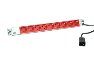 Priza multipla Bachmann 19 9xSchuko C20, culoare gri deschis, 2m cablu