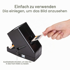 Proiector diapozitive KODAK cu iluminare LED, 3x marire, functionare pe baterii - Img 6