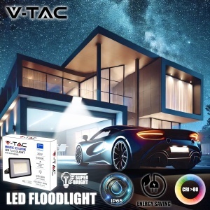 Proiector LED V-TAC 30W, 2510 Lumen, IP65, Aluminium, Culoare Neagra - Img 2