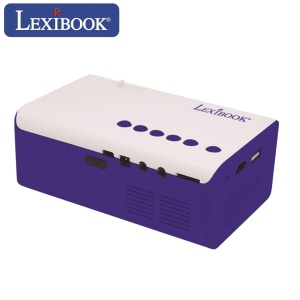 Proiector video Lexibook PRJ150 Mini HD, Home Theater, Difuzor incorporat, Telecomanda inclusa, Conectivitate HDMI/USB/AV/Micro SD, Albastru/Alb - Img 5