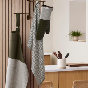 Prosoape de Bucatarie KitchenAid Evergreen Design, 3 buc, 100 Bumbac, Verde Inchis - Img 6