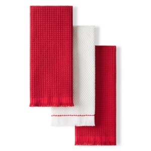 Prosoape de bucatarie KitchenAid Gourmet Series 3 bucati 100 bumbac Passion Red