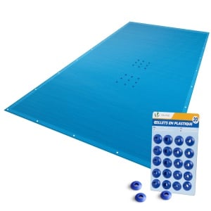 Protectie pentru piscina VOUNOT 4x8m, material PE 160gm, rezistenta la UV, albastra