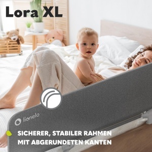 Protector de pat Lionelo Lora XL pentru copii, 150 cm lungime, 45 cm inaltime - Img 3