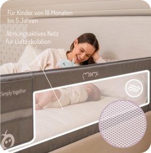 Protector de pat Momi Lexi Plus XL, 150x66 cm, pentru copii 18 luni - 5 ani - Img 3