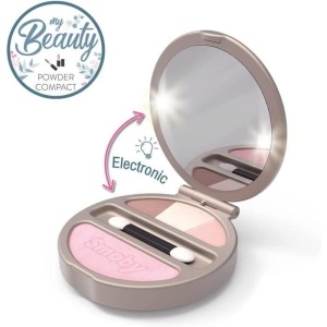 Pudra Compacta pentru Fete Smoby My Beauty cu Lumina si Aplicator, 9.2 x 10.5 x 11.2 cm - Img 2