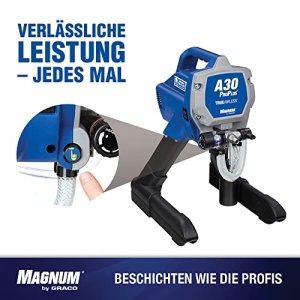 Pulverizator de vopsea fara aer Graco Magnum by Graco 17C244 A30 ProPlus, acasa (debit 1,0 l/min, presiune maxima de pulverizare 207 bar), albastru - Img 14