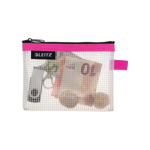 Punga de calatorie Leitz WOW 40240023, roz, impermeabila, 14 x 10,5 cm