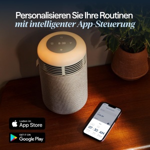 Purificator de aer Blueair Mini Restful, cu filtru HEPASilent, lumina trezire, bej - Img 8