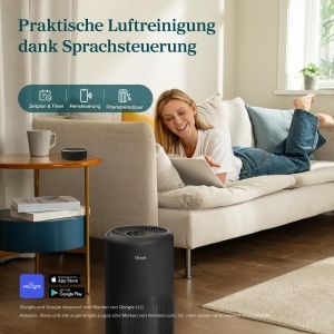 Purificator de aer Levoit cu filtru HEPA, CADR 258mh, pentru spatii de pana la 54mp, Negru - Img 7