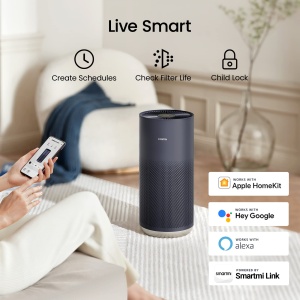 Purificator de aer Smartmi 2 pentru casa, camere mari, silentios, filtru HEPA adevarat pentru praf, fum, mucegai, polen si alergeni, dezinfectare cu lumina UV cu control inteligent - Img 6