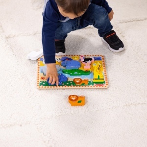 Puzzle din lemn pentru copii Melissa Doug Safari, 8 piese, certificat FSC - Img 5