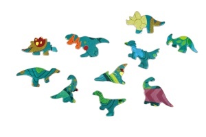 Puzzle Hape Schimmerpuzzle Dinosaurier 200 piese, din carton, pentru copii de 3 ani - Img 5