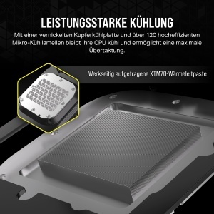 Racitor CPU CORSAIR iCUE LINK XC7 RGB Elite, Stealth-Grau, 24 LED-uri RGB - Img 5