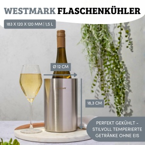 Racitor de sticle Westmark 1,5 l din otel inoxidabil, ideal pentru vin si apa - Img 2