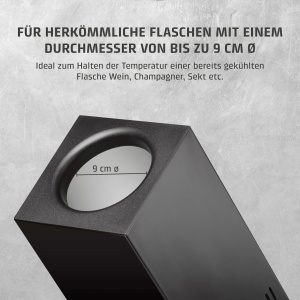 Racitor de vin CASO WineCase One Negru - Temperatura 5-18C, Design elegant, Capacitate pentru sticle cu 9 cm - Img 4