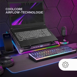 Racitor Laptop Mars Gaming MNBC-Ultra, 140mm, RGB, 5 Pozitii, Negru - Img 2