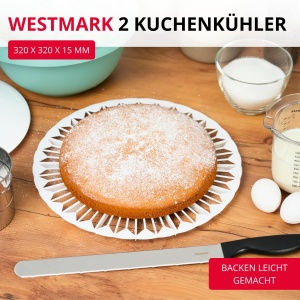Racitor torturi Westmark 32 cm, 2 bucati, plastic alb, multifunctional - Img 2
