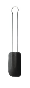 Racleta de aluat ROSLE spatula de aluat de inalta calitate ca ajutor pentru coacere si gatit silicon rezistent la uzura negru 26 x 45 x 10 cm otel ino