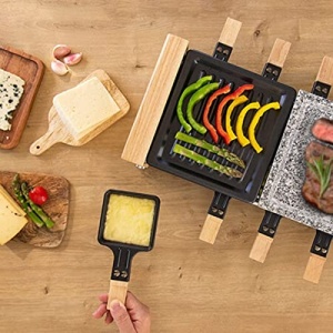 Raclette Cecotec 8400 Wood MixGrill, 1200 W, pentru 8 persoane, design detasabil - Img 2