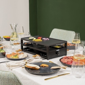 Raclette Princess Black Steel 162655 8 persoane, 1300W, suprafata 44 x 25 cm - Img 2