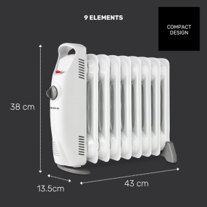 Radiator cu ulei Taurus Masai 1000 1000 W 9 Elemente Alb - Img 8